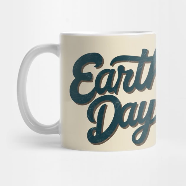 Earth Day T-Shirt | Cool Stylized Text | Earth Tones by Abystoic